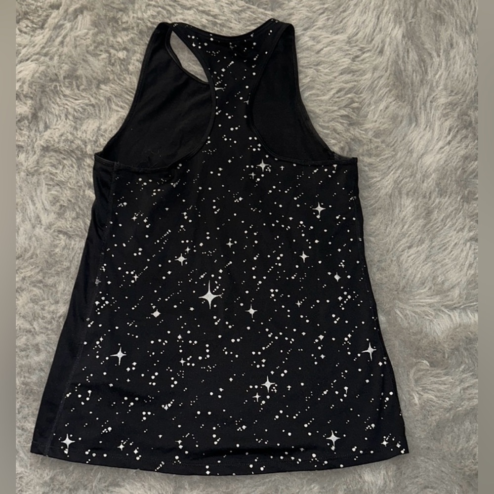 Nike Dri Fit Silver Sparkle Stars Tank Top XS - BRAND NEW WITHOUT TAGS - ⭐️CUTE - Picture 2 of 2